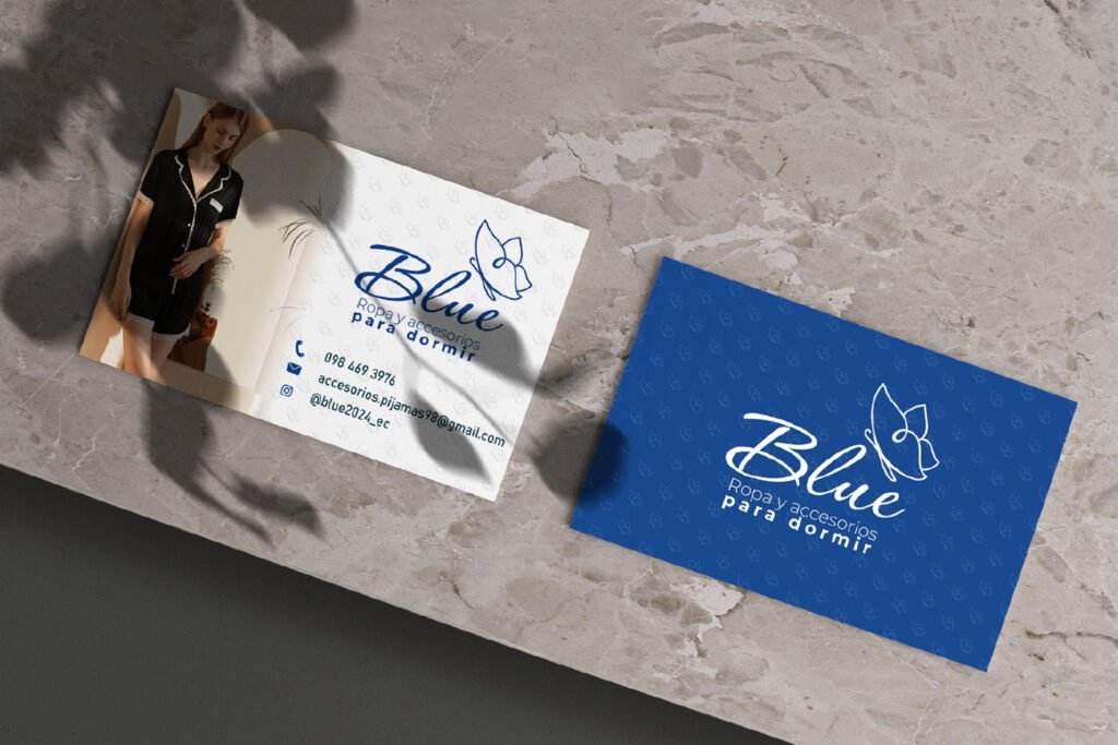 Blue-logo-tarjeta de visita