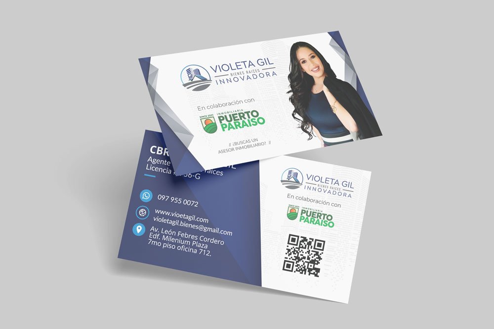 tarjeta presentacion violeta gil